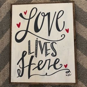 Rustic Style Wood Love wall Decor